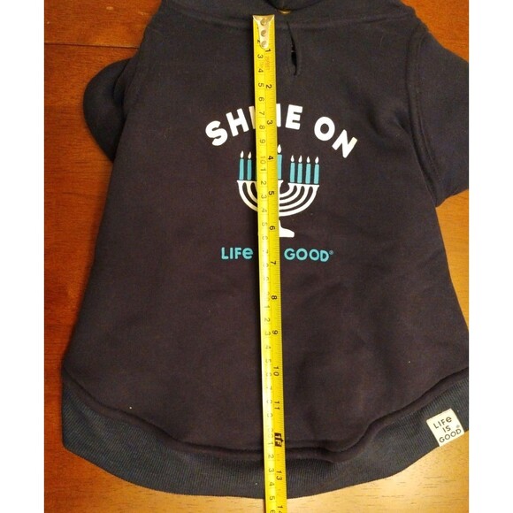 Life Is Good Dog Hoodie Holiday Sweater Hanukkah Menorah, Medium, Poodle Beagle - Picture 9 of 11